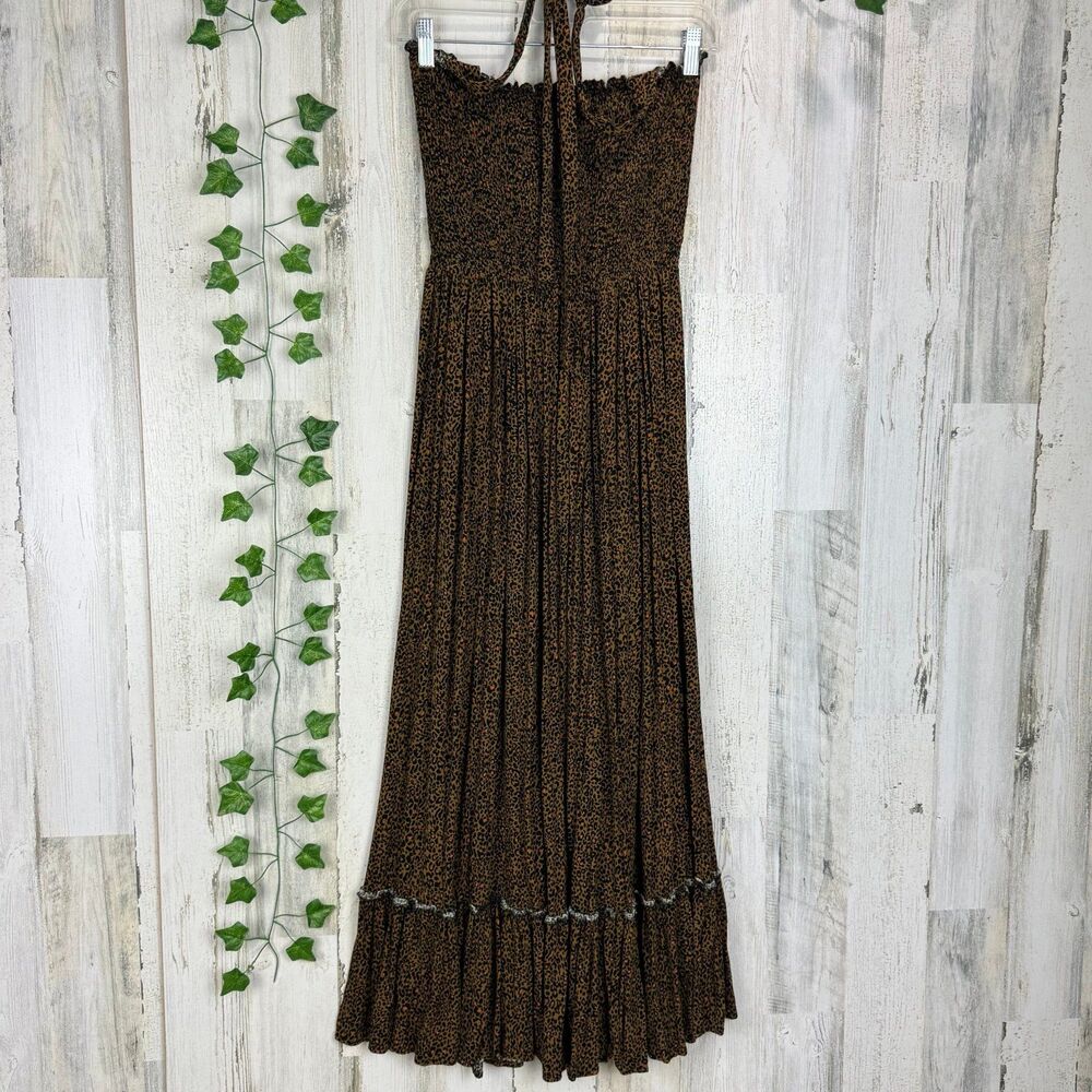 By Together maxi Dress Womens M Sleeveless Animal Print Smock Stretch